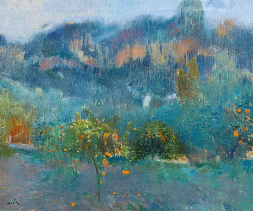 Paisaje Mallorquín Con Naranjos (Orange Trees In Mallorca) by Joaquin Mir Trinxet